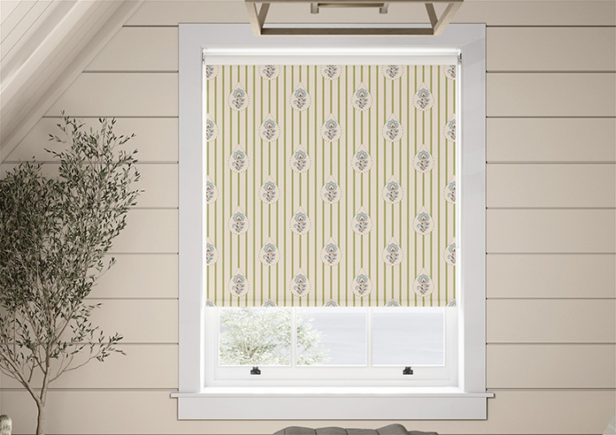 Petal & Block Bolli Stripe, Neem - Twist & Fit Roller Blind - Image 3